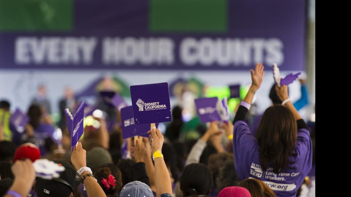 
More than 4,000 home care providers and people for whom they provide care rallied at the Capitol last year.
