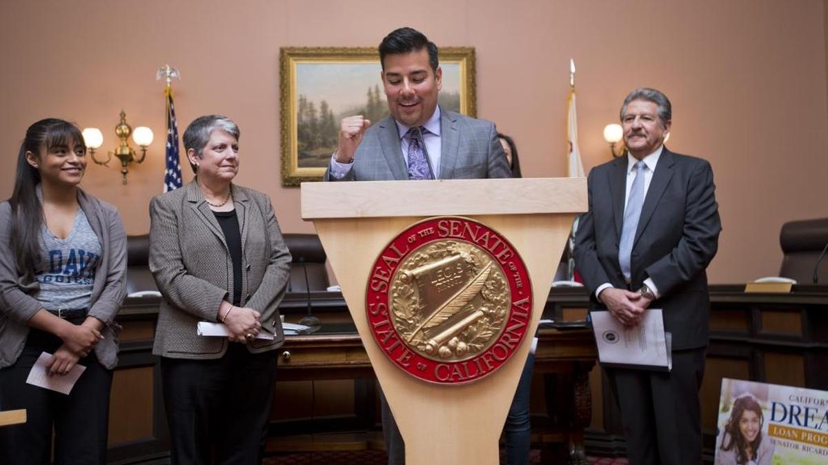 State Sen. Ricardo Lara, shown speaking in 2014, said in a statement on Friday, June 10, 2016: “The current policy disallowing immigrants from purchasing care with their own money is both discriminatory and outdated.”