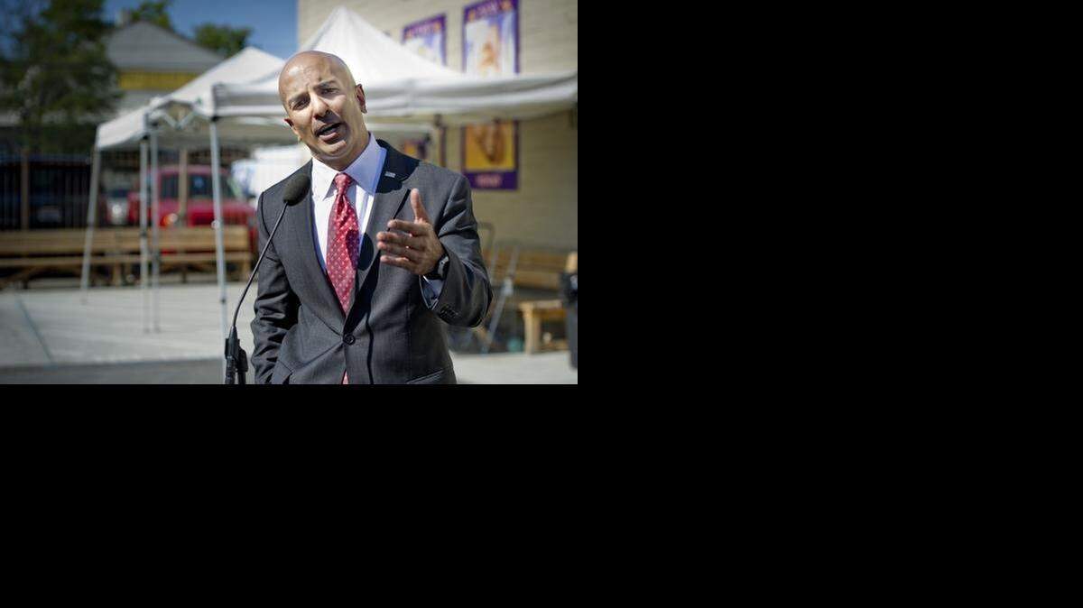 
Then-Republican gubernatorial candidate Neel Kashkari speaks at a July 2014 press conference. Kashkari has ruled out running for U.S. Senate in 2016.
