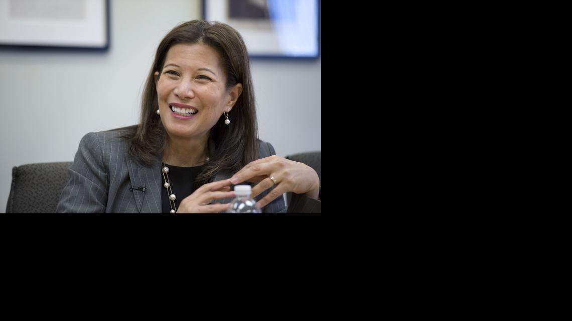 
California Supreme Court Chief Justice Tani Cantil-Sakauye vists with The Bee's Editorial Board on January 22, 2014.
