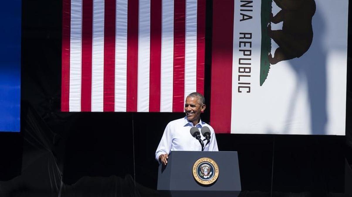 President Barack Obama talks about the environment during the 20th Annual Lake Tahoe Summit at Harvey's Lake Tahoe Hotel and Casino on Wednesday August 31, 2016 in South Lake Tahoe, Calif. Senator Dianne Feinstein, Governor Jerry Brown, Senator Barbara Boxer Janice Schneider, Assistant Secretary for Land and Minerals Management of the U.S. Department of the Interior and Senator Harry Reid took part in the summit.