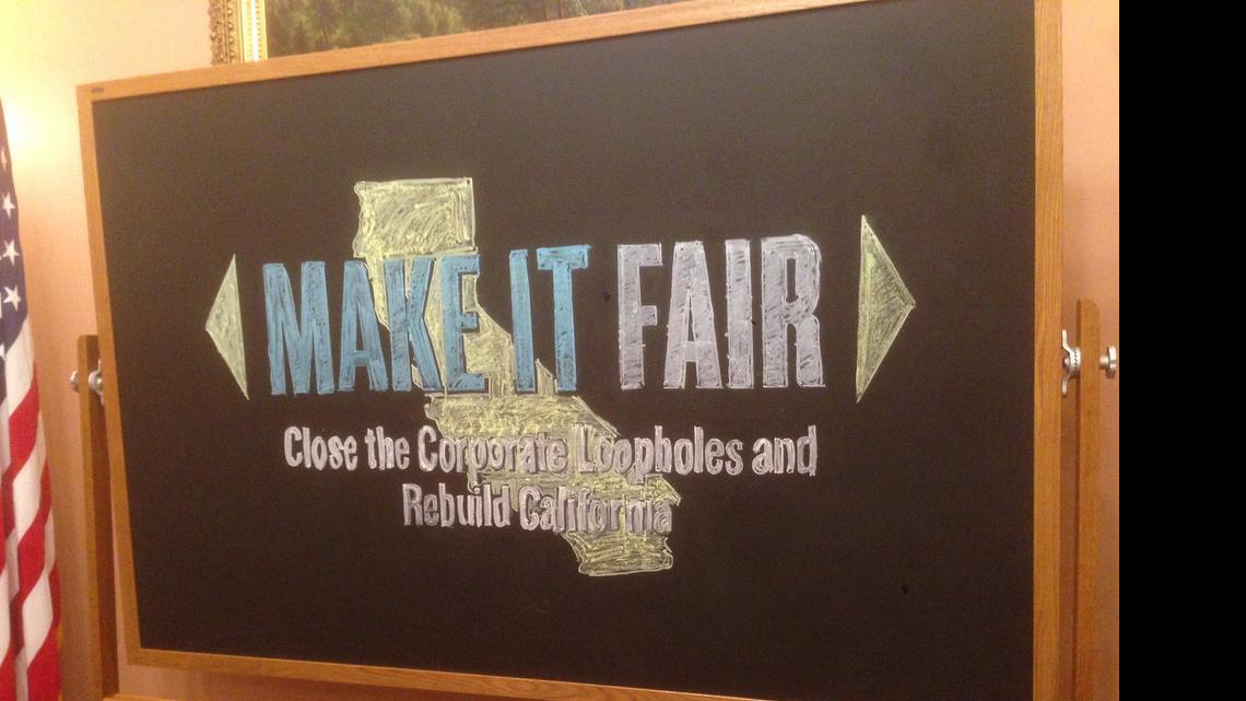 
Sens. Loni Hancock, D-Berkeley, and Holly Mitchell, D-Los Angeles, were joined by the Make It Fair campaign, a coalition of unions and other liberal groups, to unveil their proposed changed to Proposition 13.
