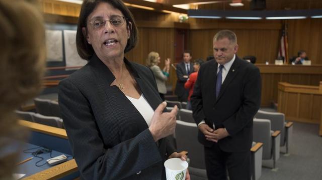 Cecilia Aguiar-Curry, mayor of Winters, one of four Democrats running for the Assembly District 4 seat, attends a debate May 25, 2016, in Dixon. At right is Republican candidate Charlie Schaupp, a retired Marine Corps officer and farmer. A group funded by major oil companies has spent $341,000 to support Aguiar-Curry.