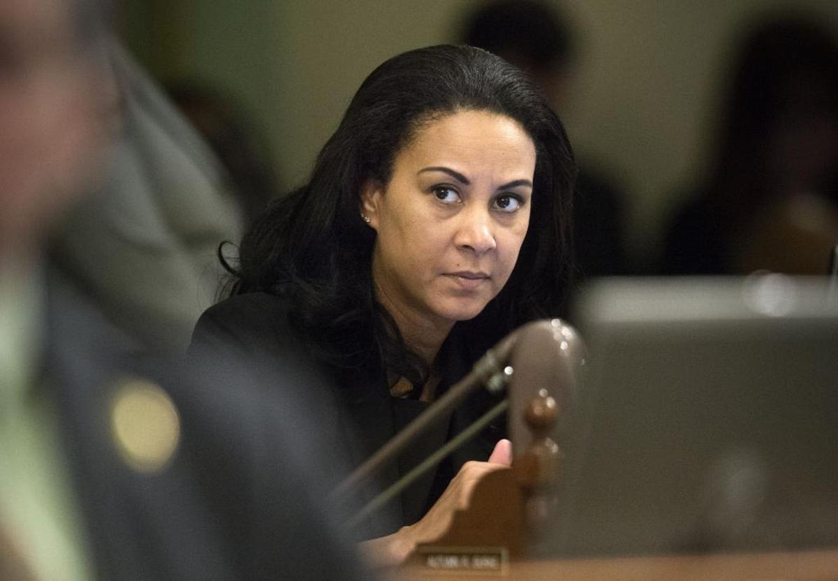 Then-Assemblymember Autumn Burke, D-Marina del Rey, in 2015. Burke has spent $470,000 from a campaign account since she left office in 2022. 
