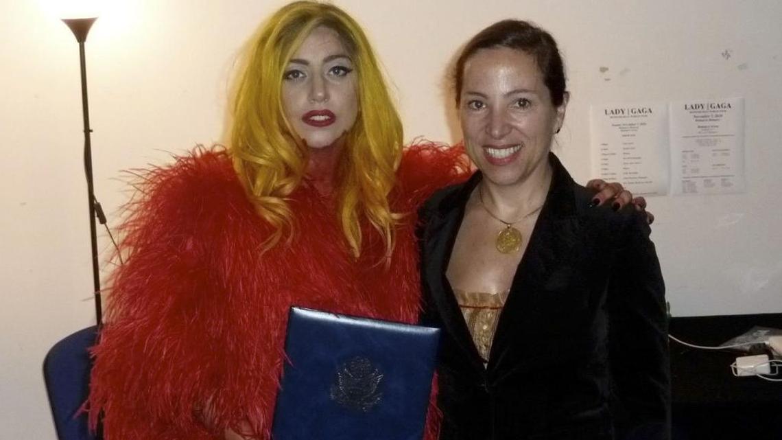 Eleni Tsakopoulos Kounalakis of Sacramento, U.S. ambassador to Hungary, went to a Lady GaGa concert at Papp Laszlo Sportarena in Budapest in November 2010 and gave her an award for cultural diplomacy.