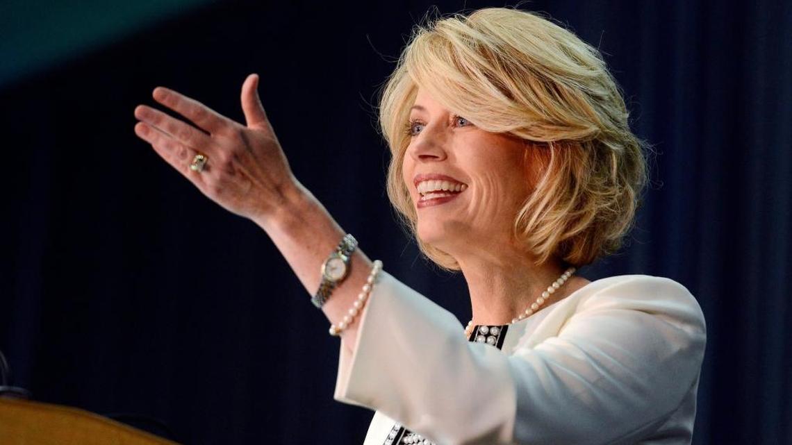 Fresno Mayor Ashley Swearengin speaks during her state of the city address at the Fresno Convention Center on June 3, 2015.