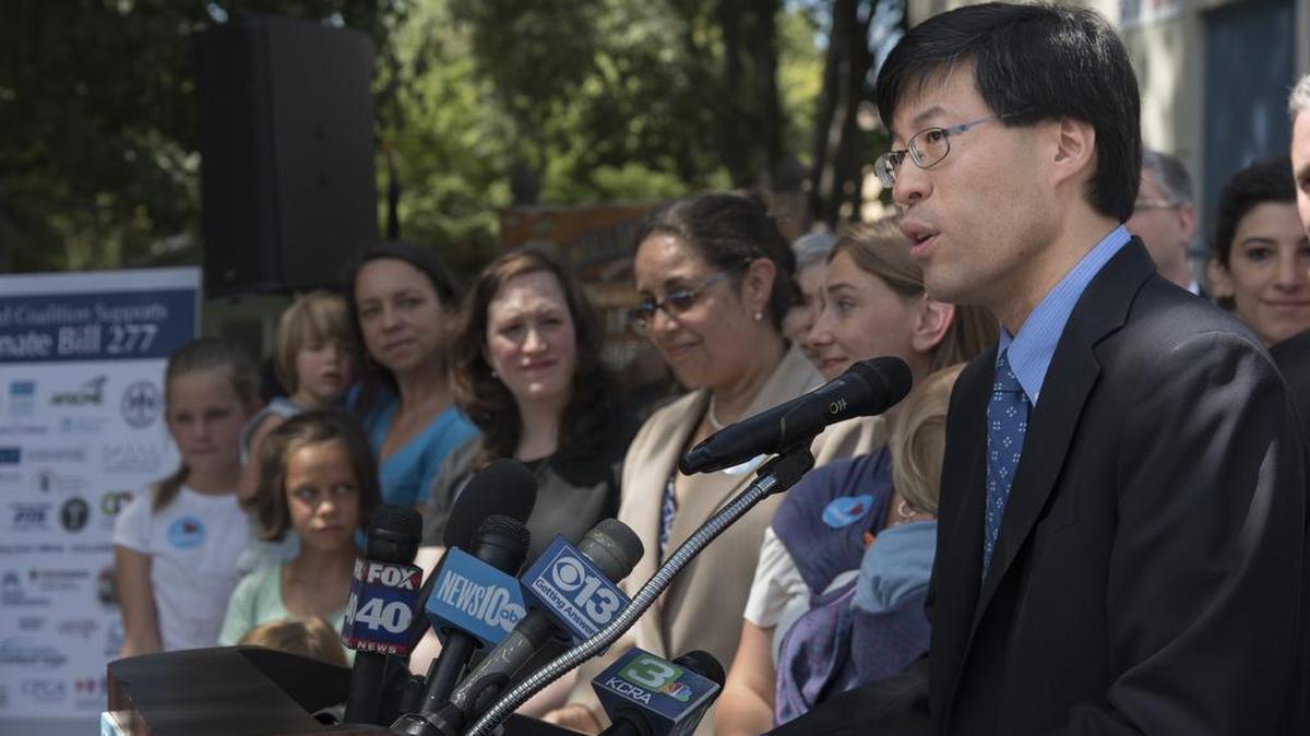 
Representatives from the "I Heart Immunity" coalition met Sen. Richard Pan and medical leaders at William Land Park Elementary School on Tuesday, June 30, 2015 to thank the legislature and Governor Brown for passing Senate Bill 277, which eliminates personal and religious belief exemptions for vaccines.

