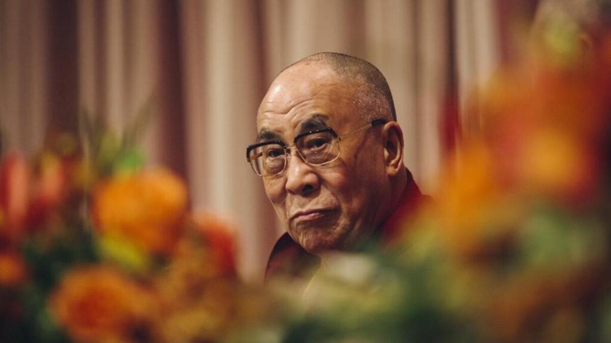 The Dalai Lama during a luncheon at Emory University on Oct. 9, 2013.