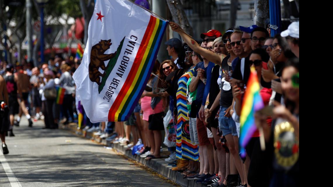 
Thousands flock to West Hollywood last month for the L.A. Pride Parade, an annual celebration of the gay, lesbian, bisexual and transgender community in Southern California, in West Hollywood.
