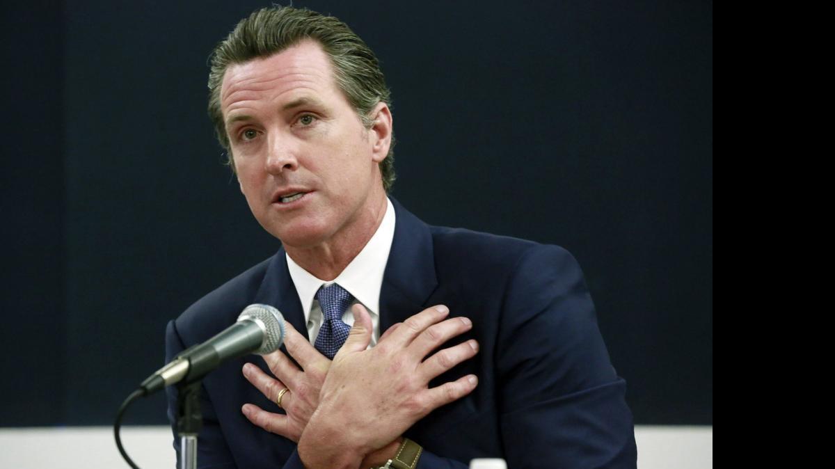 
Lt. Gov. Gavin Newsom speaks during a public forum on his Blue Ribbon Commission on Marijuana Policy at UCLA on April 21.
