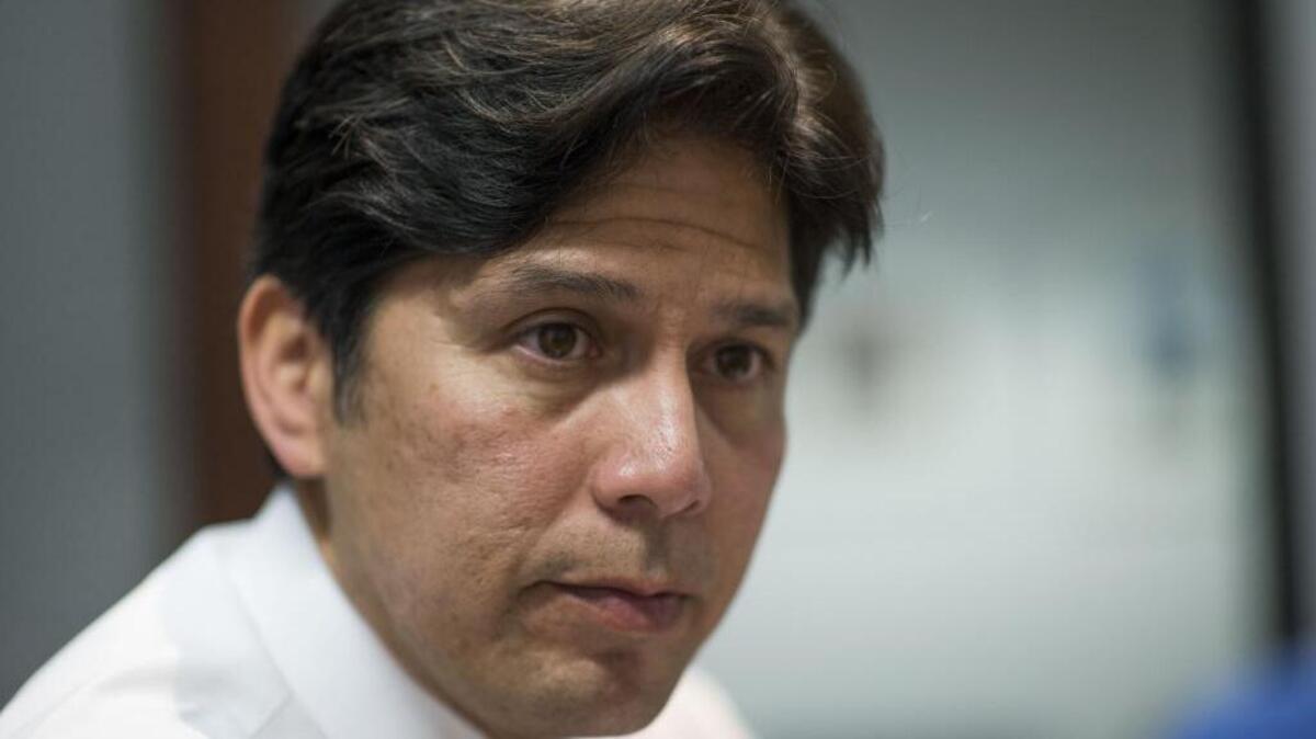 Senate President Pro Tem Kevin De León at the Sacramento Bee Capitol Bureau on March 2, 2015.