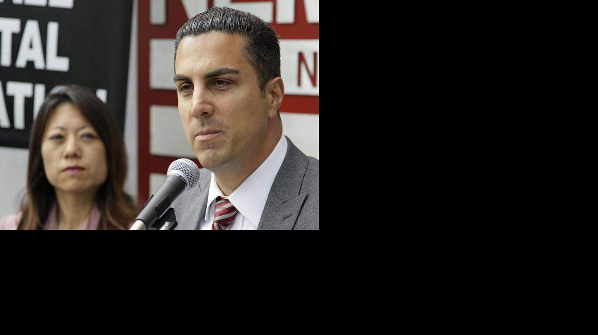 
In this July 21, 2011, file photo, California Assemblyman Mike Gatto, D-Los Angeles, speaks at a news conference in San Francisco.
