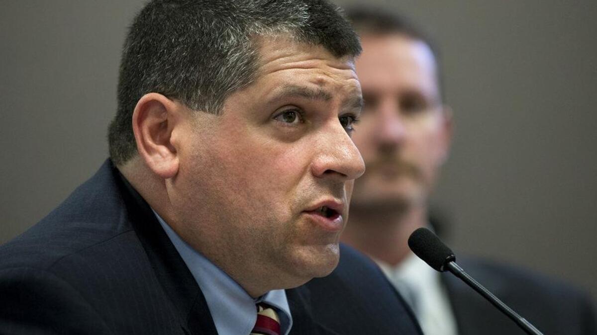 
Gary Winuk, the FPPC’s former chief of enforcement, speaks to the commission in 2013. Winuk has joined a Sacramento law firm.
