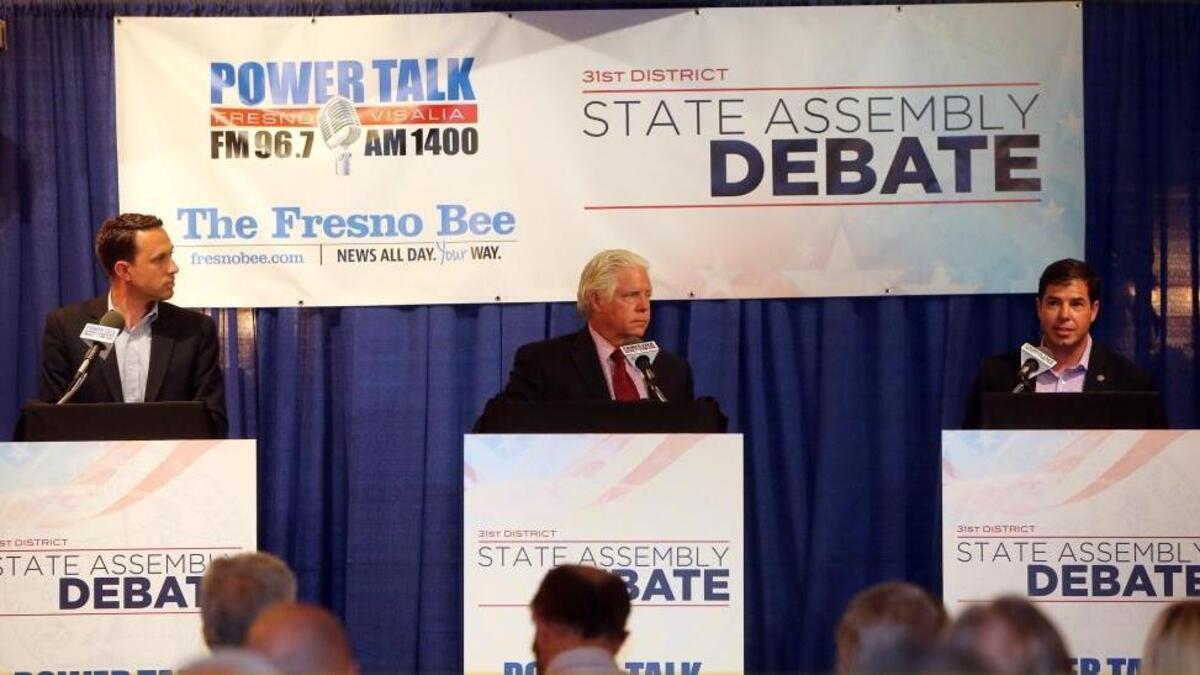 The 31st Assembly District debate in Fresno on March 23, 2016 included Republican Clint Oliver, Democrat Ted Miller and Democrat Dr. Joaquín Arámbula.