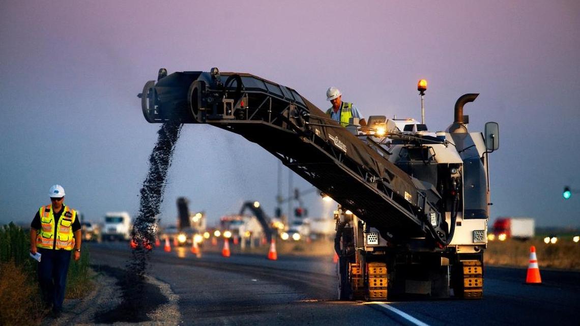 Caltrans and private contractors worked on a road resurfacing project on Highway 99 just north of the Sutter County line in 2009. California lawmakers are giving quick consideration to a bill meant to keep billions of dollars worth of projects on track by streamlining the environmental review process.