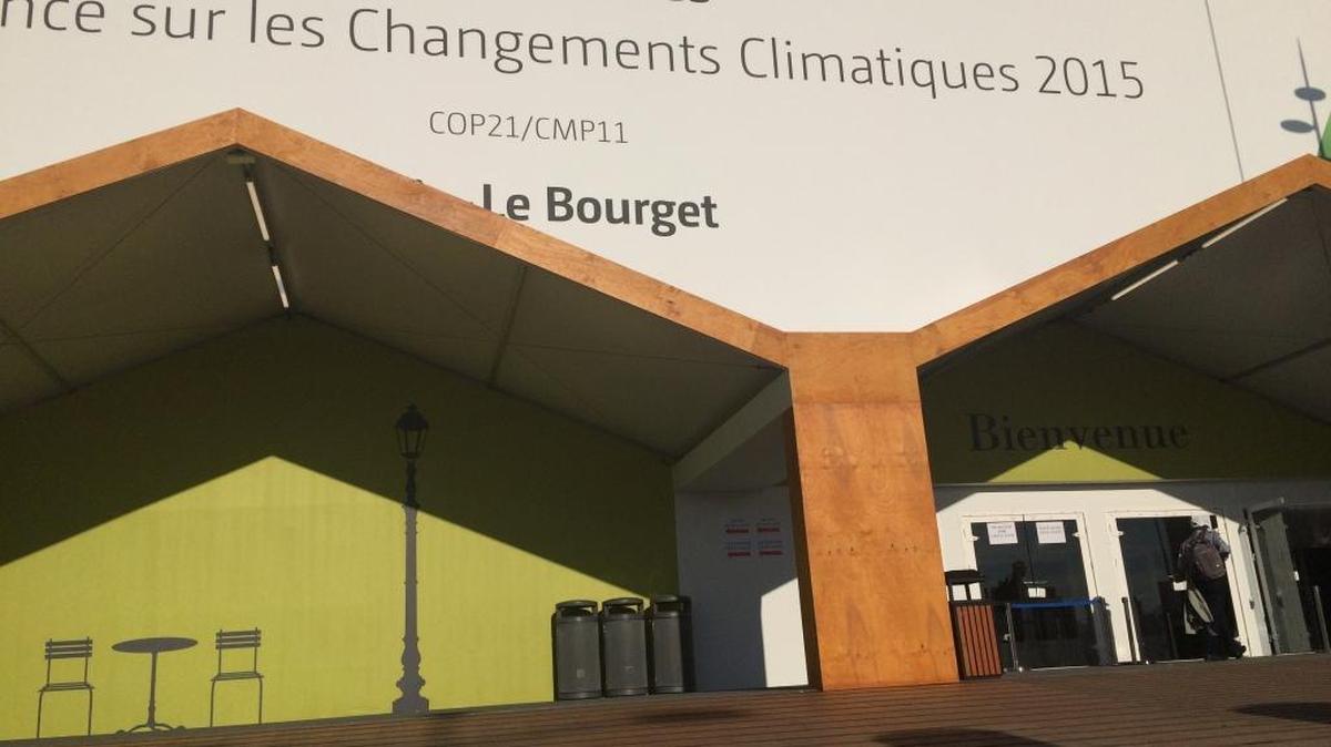 The site of an international climate summit in Le Bourget, France, on Dec. 3, 2015