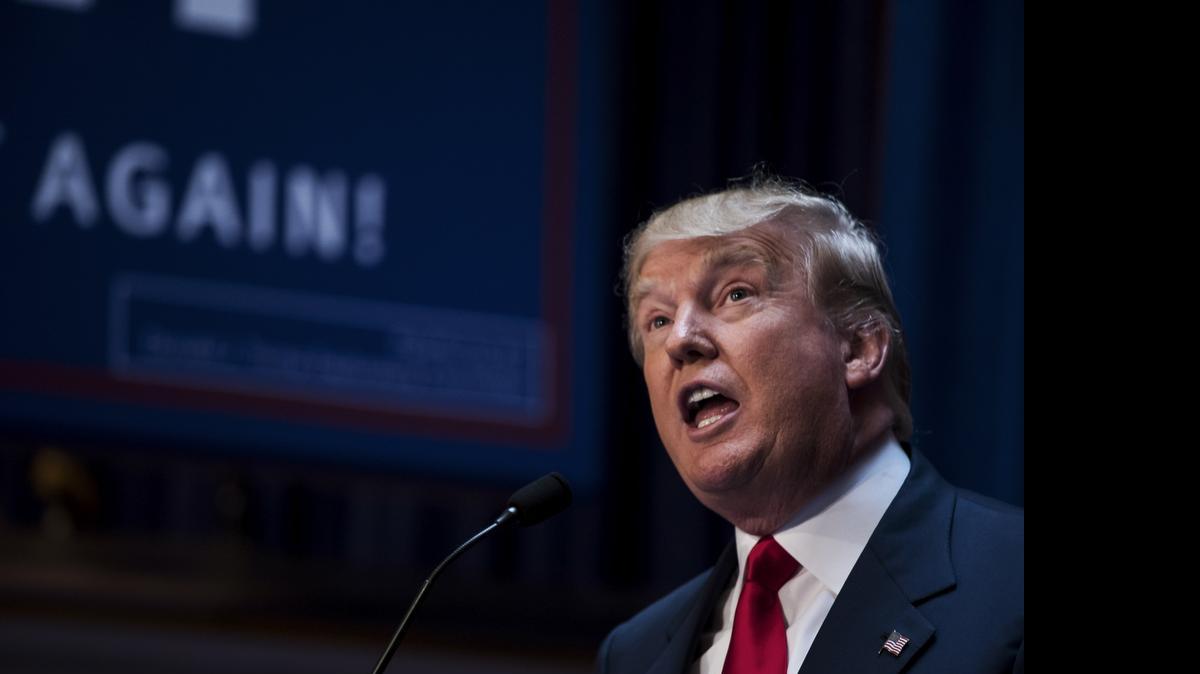 
Real estate mogul Donald Trump announces he will enter the 2016 presidential race at Trump Tower in New York on June 16, 2015.
