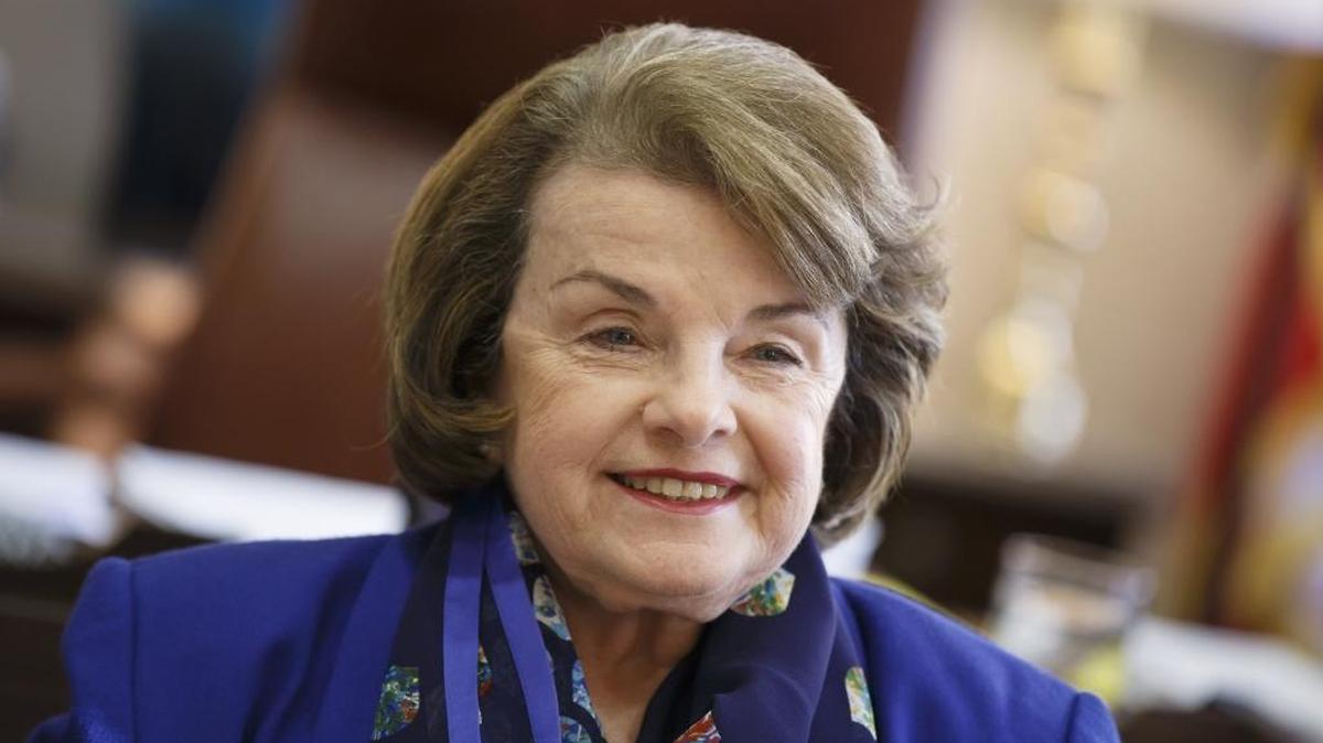 Sen. Dianne Feinstein, D-Calif., speaks during an interview with The Associated about the CIA torture report, in her Capitol Hill office last year in Washington.
