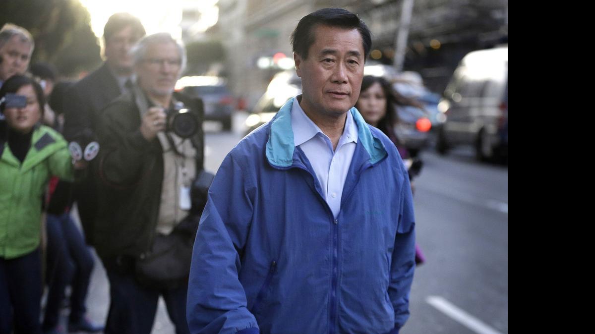 
Former state Sen. Leland Yee, D-San Francisco, leaves the San Francisco Federal Building on March 26, 2014.
