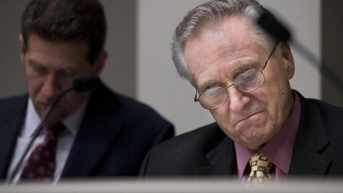 
Sen. Jim Nielsen, R-Gerber reads bills as the Budget Conference Committee convenes on June 12, 2014.
