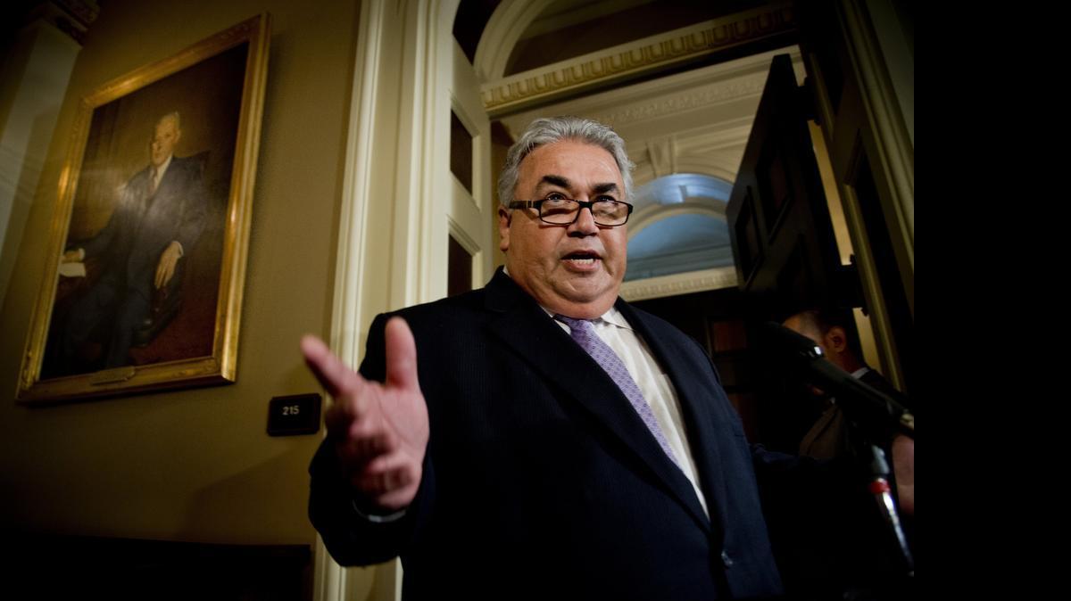 
Former state Sen. Ron Calderon, D-Montebello, speaks at a news conference at the Capitol on June 10, 2013.
