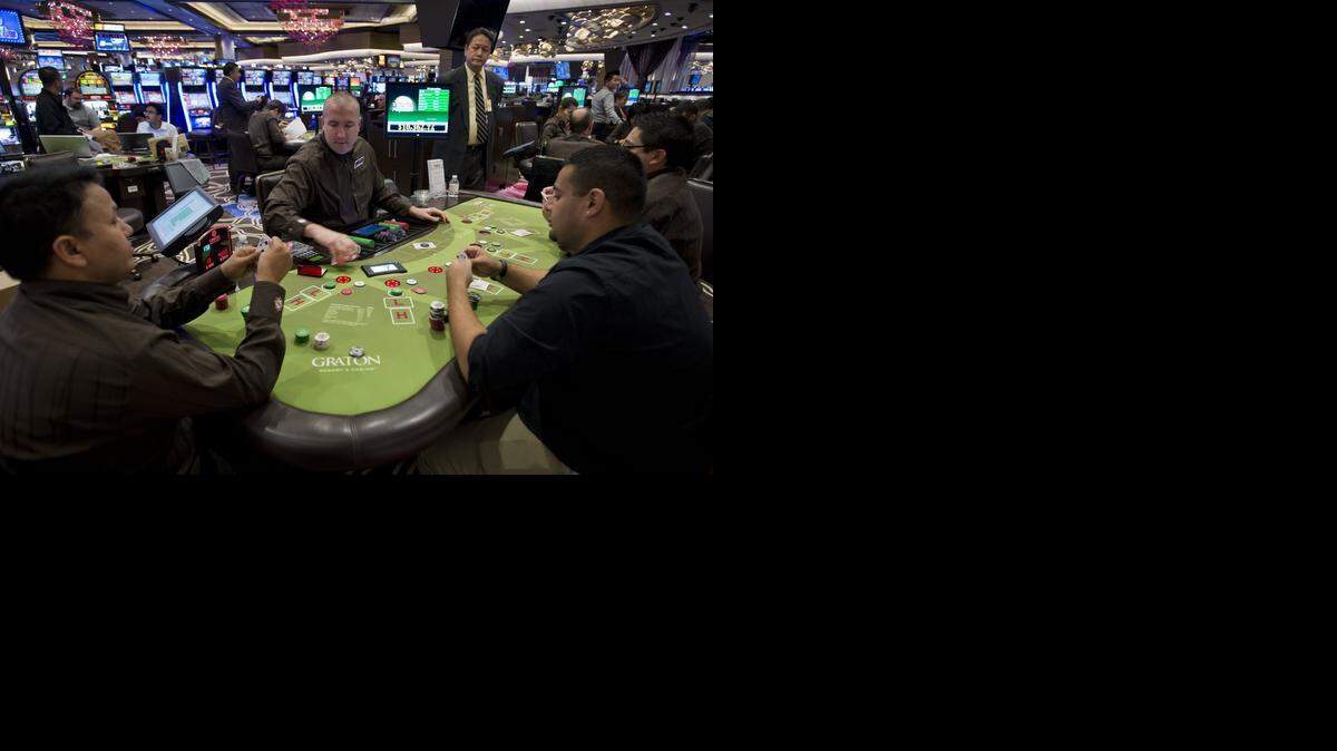 
Dealers practice before the opening of the 340,000-square-foot gambling palace at Graton Casino & Resort in Rohnert Park on October 30, 2013.
