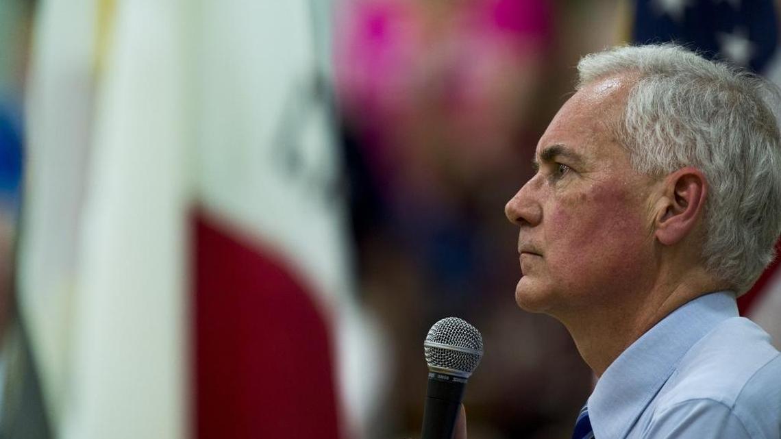 Rep. Tom McClintock, R-Elk Grove, holds a town hall meeting on Monday evening, June 19, 2017 at Argonaut High School Gym in Jackson, California.