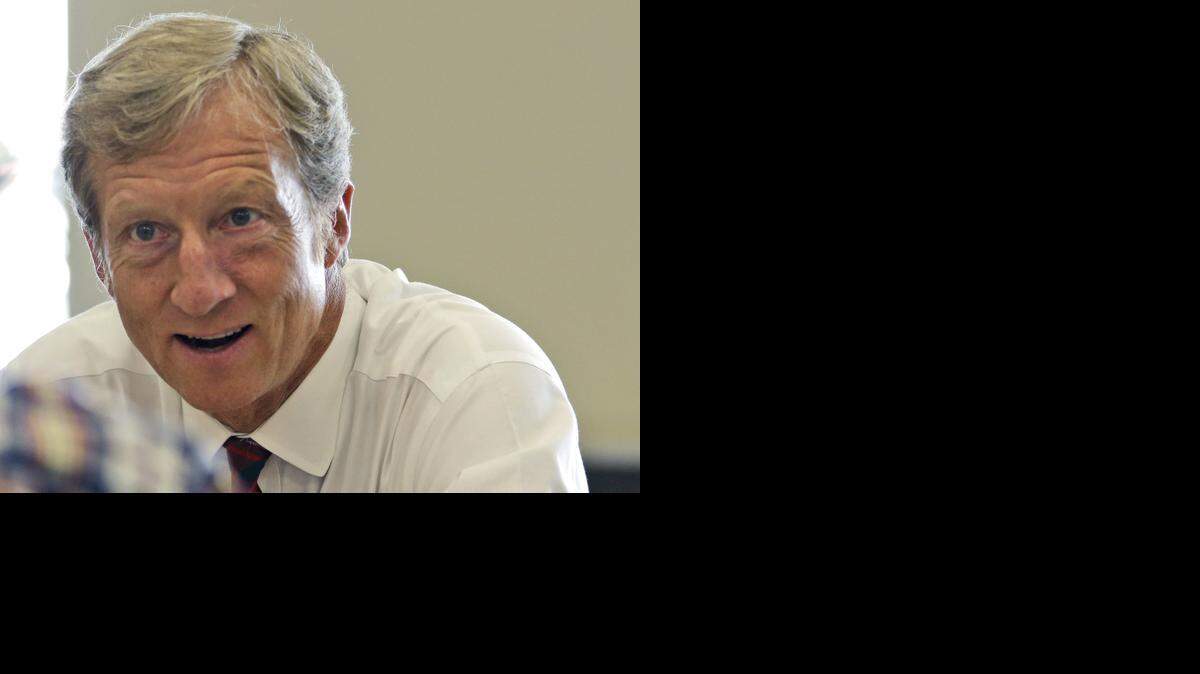 
Businessman Tom Steyer talks during a meeting to announce the launch of a group called Virginians for Clean Government at Virginia Commonwealth University in Richmond, Va., on Sept. 25, 2013.
