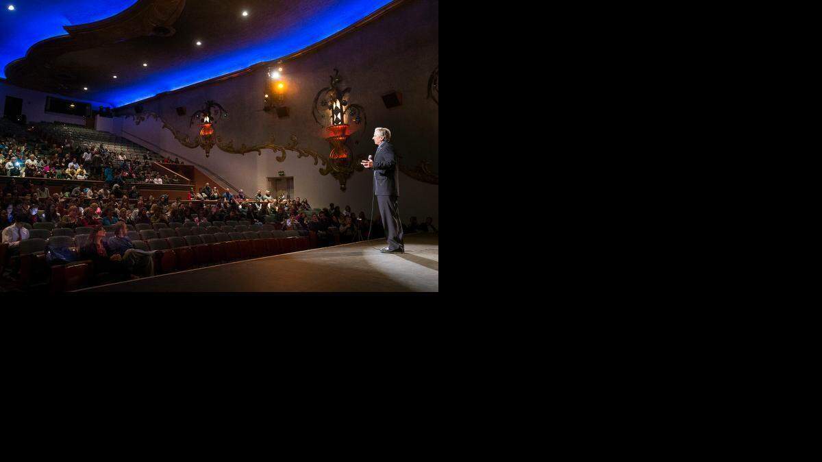 
Robert Kennedy, Jr. speaks to audience members at the Crest Theater in Sacramento on Tuesday, April 7, 2015. Kennedy was in town to promote the movie, ‘Trace Amounts’ which challenges the safety and efficacy of vaccines for children. Wednesday is the first vote on a bill making it tougher to opt out of vaccines. Lawmakers were invited.

