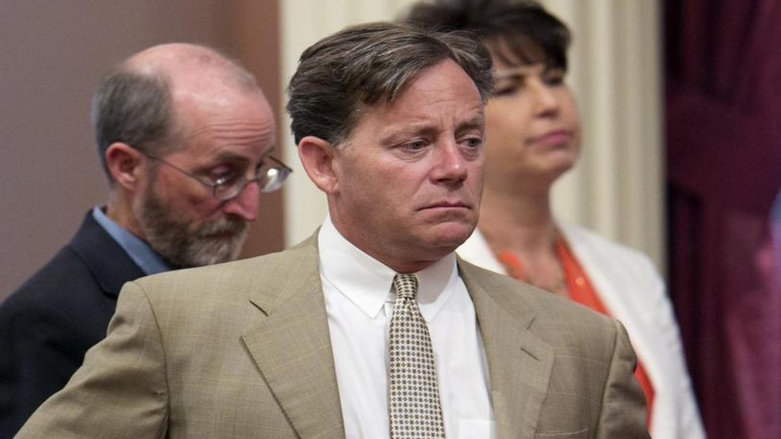 State Sen. Josh Newman, D-Fullerton, on the floor of the state Senate last month.