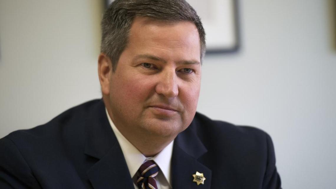 Sacramento County Sheriff Scott Jones, who is challenging Rep. Ami Bera for a toss-up congressional seat, talks with the Sacramento Bee’s Editorial Board on Monday.