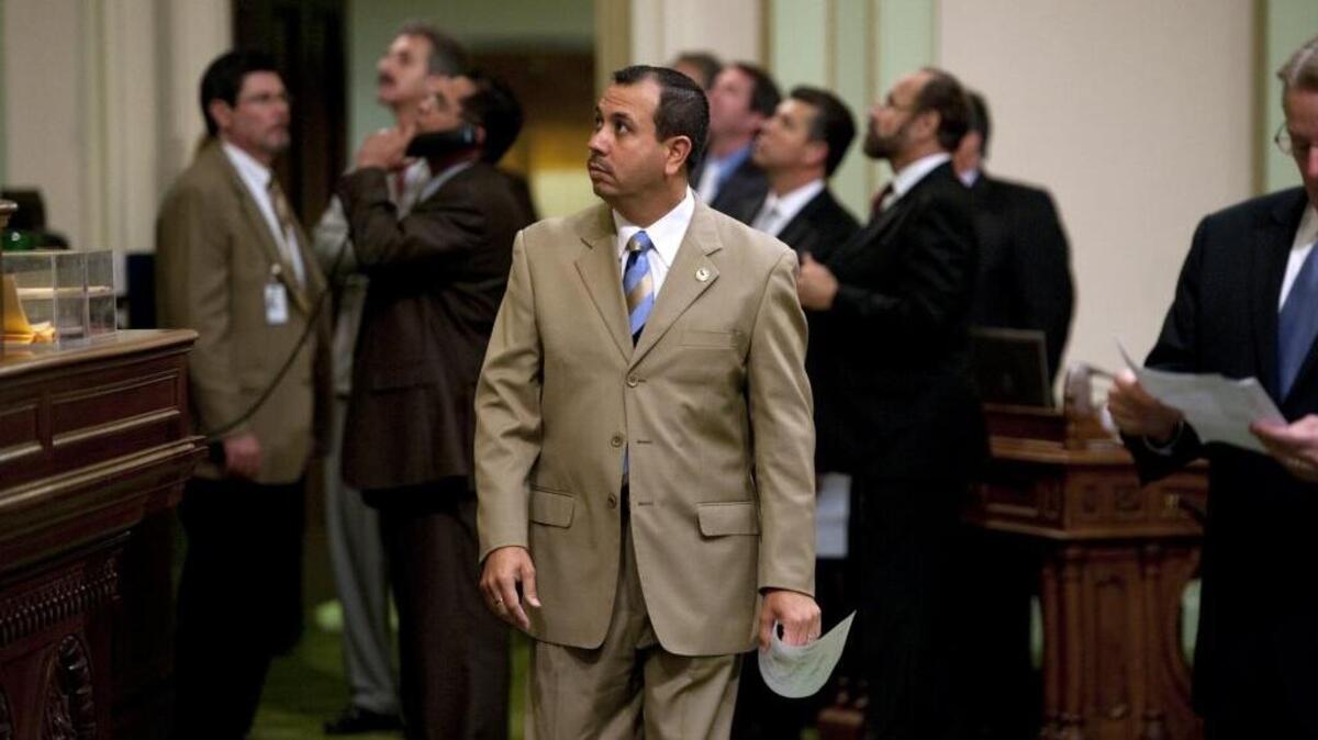 Then-Assemblyman Tony Mendoza, looks at the vote tally on the Assembly floor on Thursday February 11, 2010. Mendoza, now a state senator, faces misconduct allegations from three different women who worked in his legislative offices.