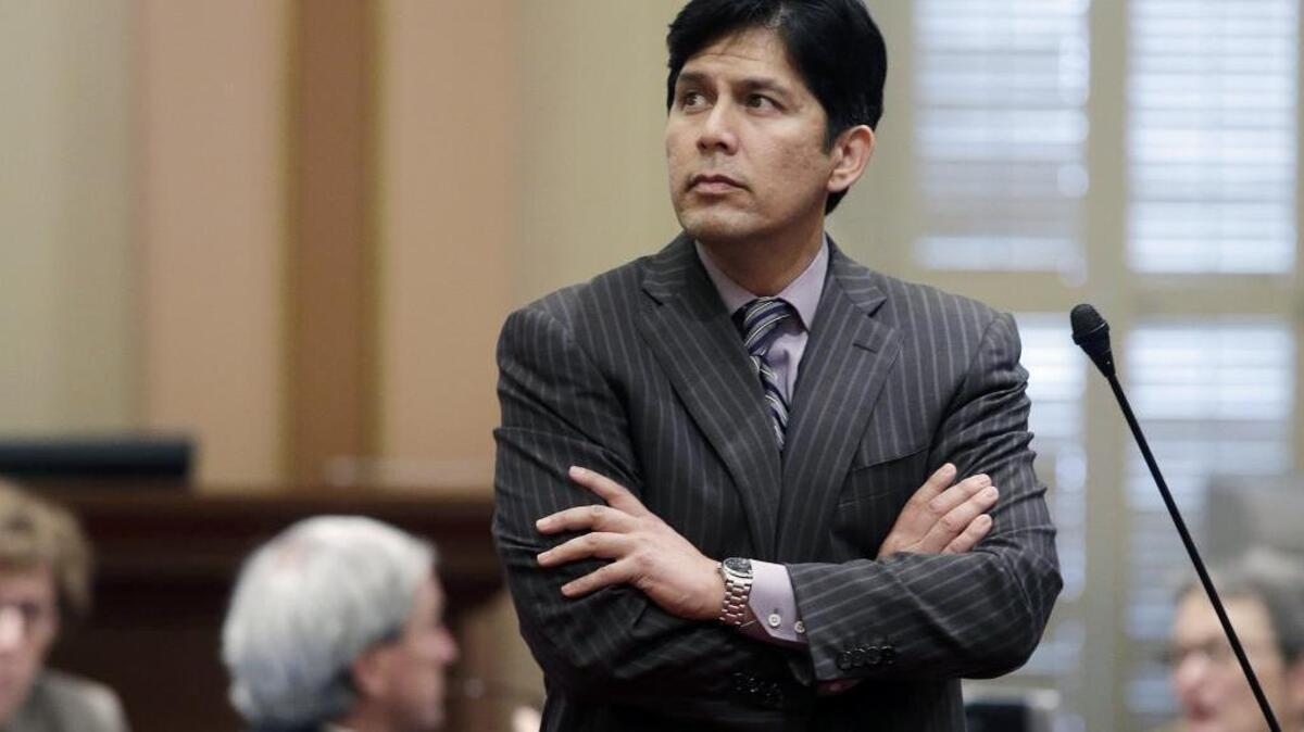 State Sen. Kevin de Leon, D-Los Angeles, at the Capitol on Aug. 21, 2014.