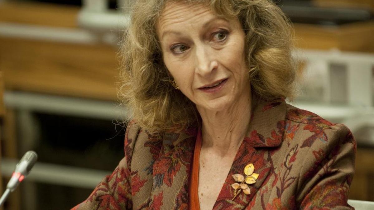 
Former Secretary of State Debra Bowen at the state capitol in March, 2012.
