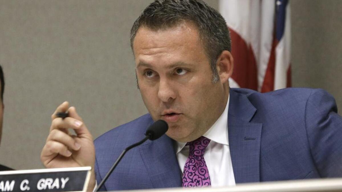 
Assemblyman Adam Gray questions Sen. Mark Leno about his measure to regulate electronic cigarettes as tobacco products during a hearing July 8 at the Capitol. The committee opted not to vote on the bill, angering Leno.

