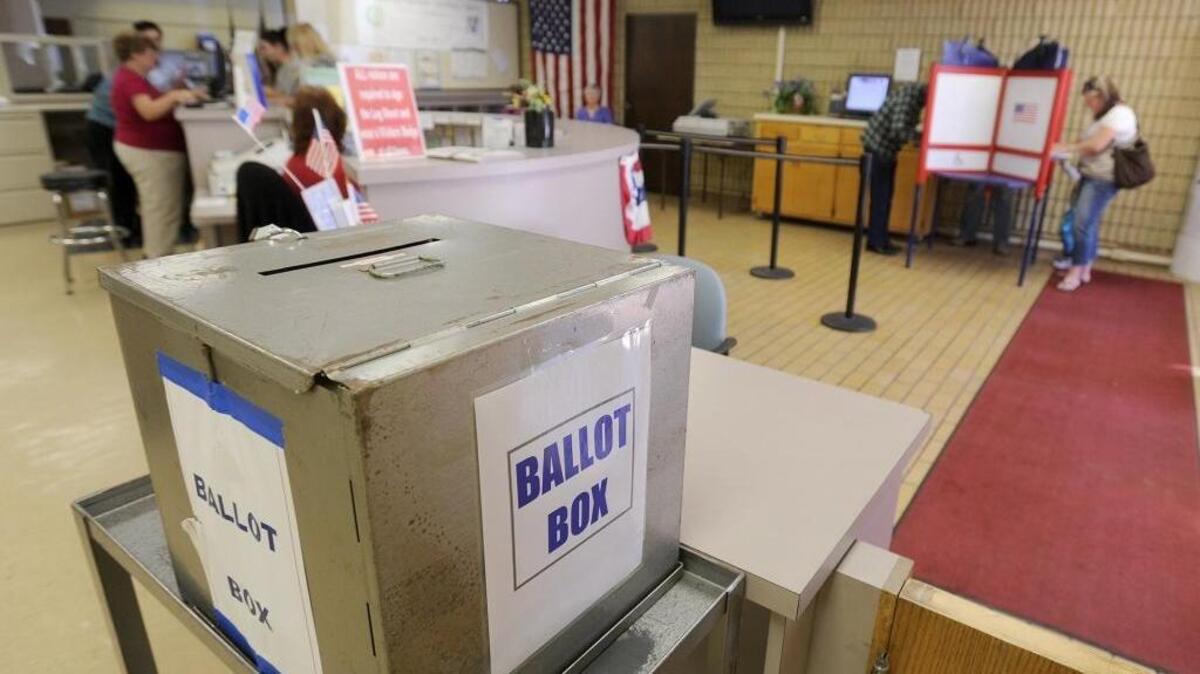 
 Voters cast 2012 ballots in the county registrar’s office in downtown Modesto.
