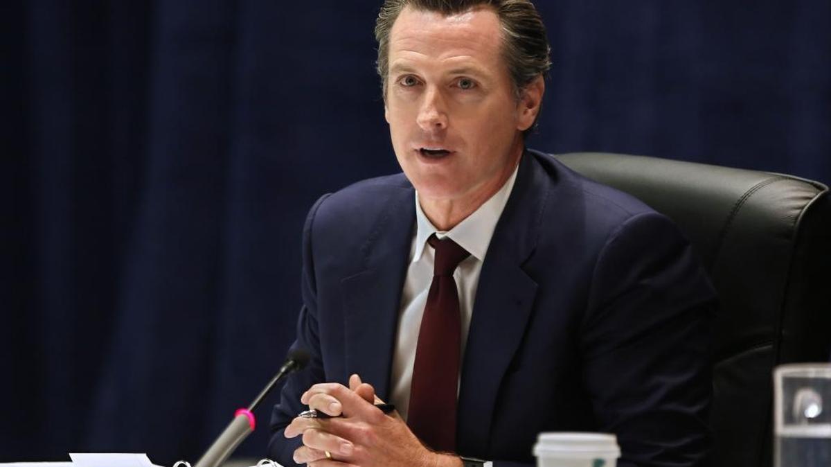 Lt. Gov. Gavin Newsom discusses new guidelines for athletic programs during a meeting of the University of California governing board on May 11, 2016 in Sacramento.