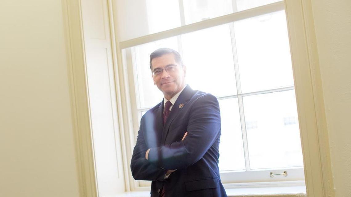 Rep. Xavier Becerra poses for a portrait near his office on Capitol Hill in Washington. Becerra, who represents California's 34th Congressional District, was appointed earlier this month by Gov. Jerry Brown to be California's attorney general.