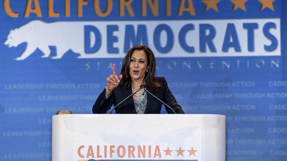Attorney General Kamala Harris will be competing for an endorsement in the U.S. Senate race at this weekend’s Democratic convention in San Jose.