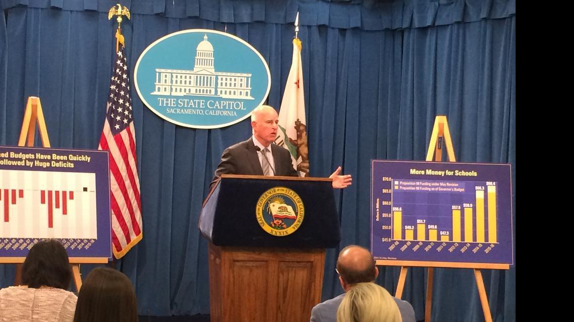 
Gov. Jerry Brown unveils his revised budget on Thursday. It includes $6.7 billion more in revenue than his earlier spending plan.
