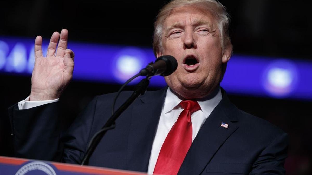 President-elect Donald Trump speaks during a rally last year in Hershey, Pa.