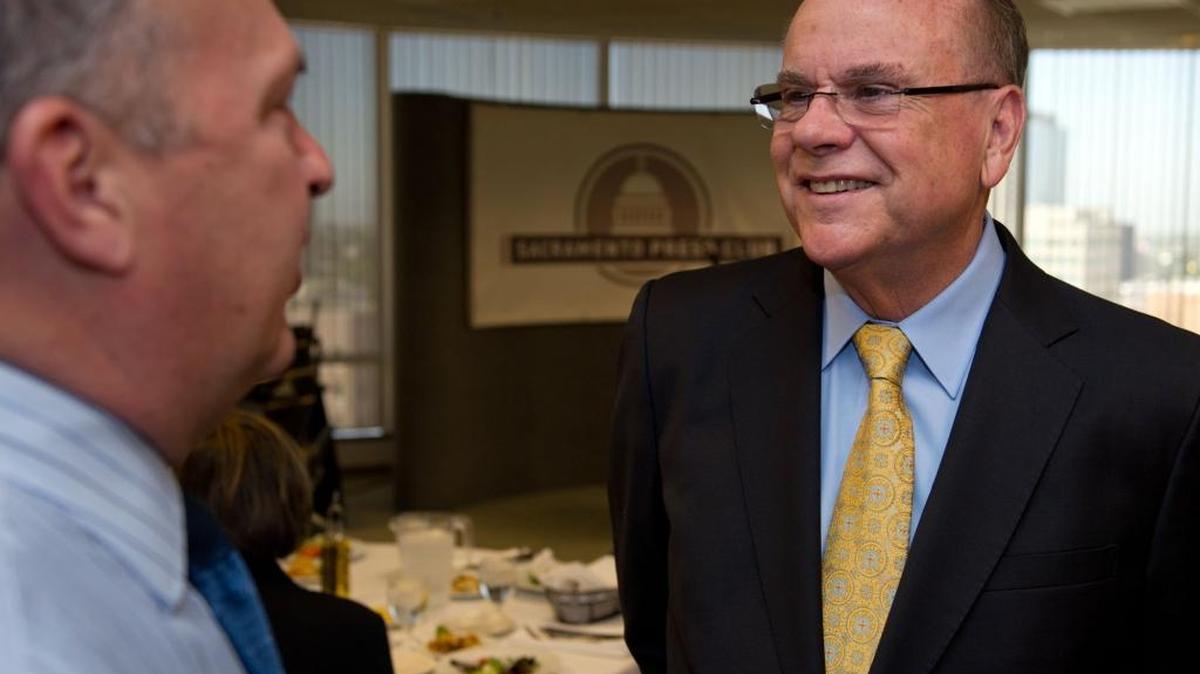 Former Treasurer Bill Lockyer at a Press Club luncheon in 2012.