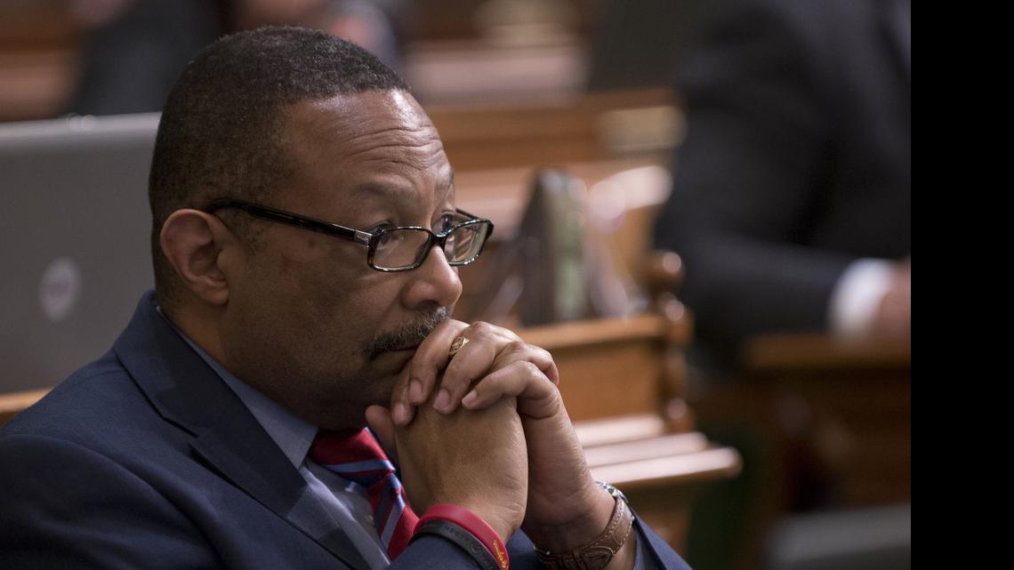 
“It is simply unjust and unfair that African Americans and Latinos are stopped by police more often than any other group,” said Assemblyman Reggie Jones-Sawyer, D-Los Angeles, shown in March 2013.

