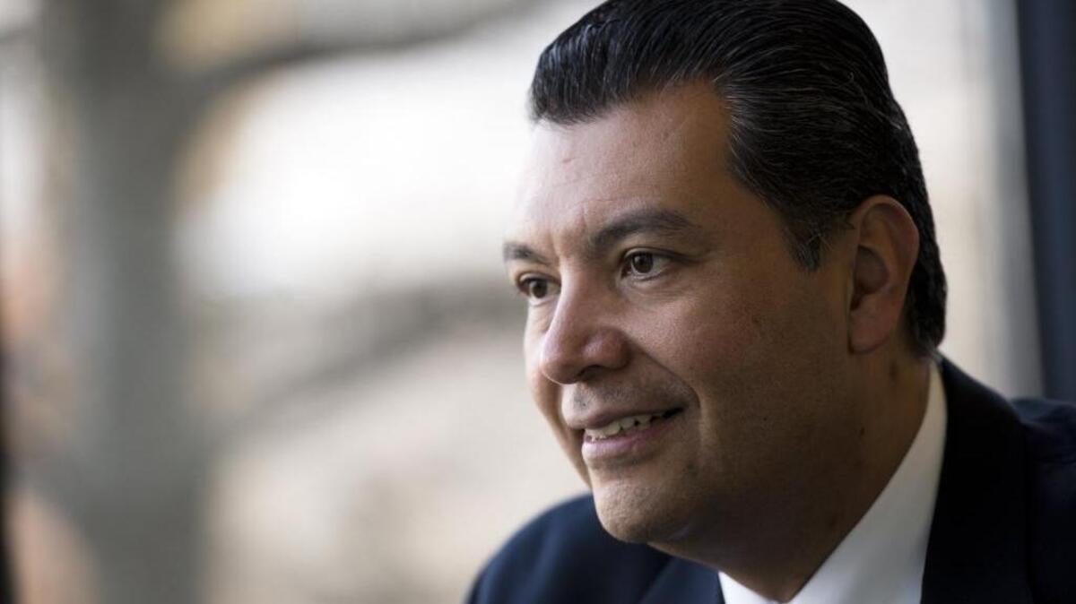 Los Angeles Democrat Alex Padilla is the Secretary of State, shown here on Dec. 1, 2014 at the Secretary of State building in Sacramento.