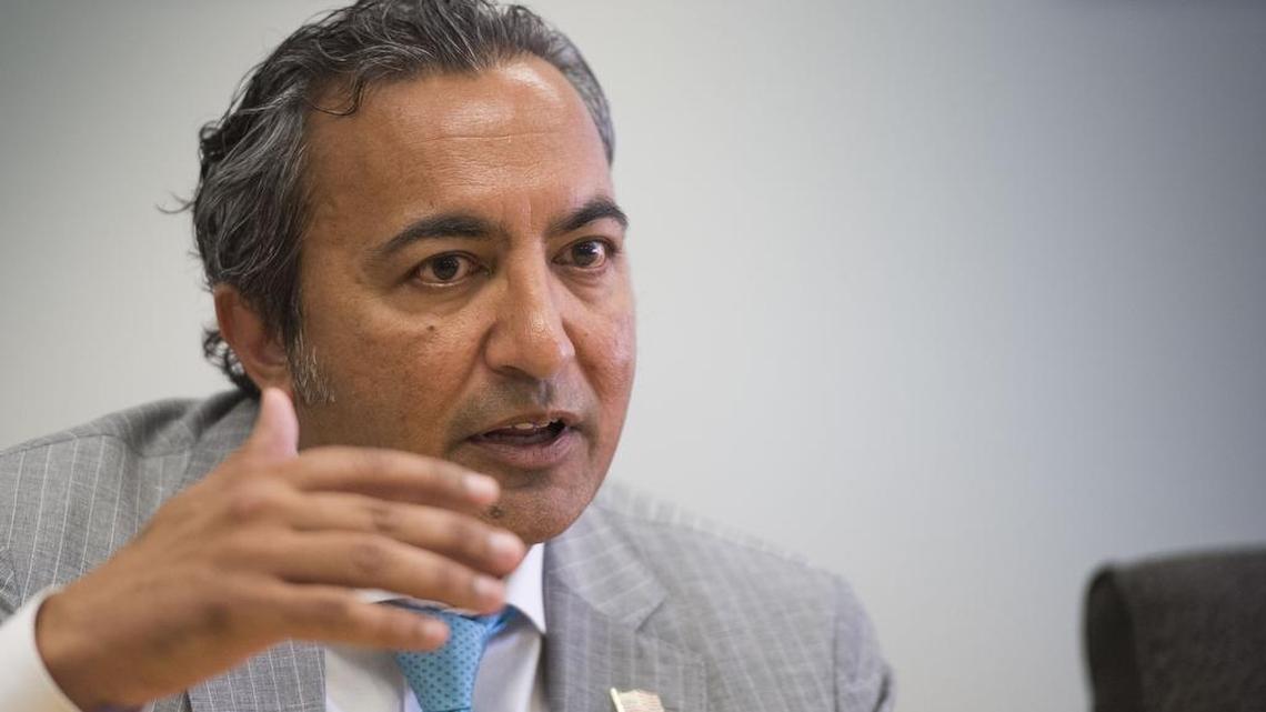 Congressman Ami Bera meets with Editorial Board members at the Sacramento Bee on Wednesday, June 1, 2016. Bera said that he was unaware of the illegal donations that his father helped make to his campaign.
