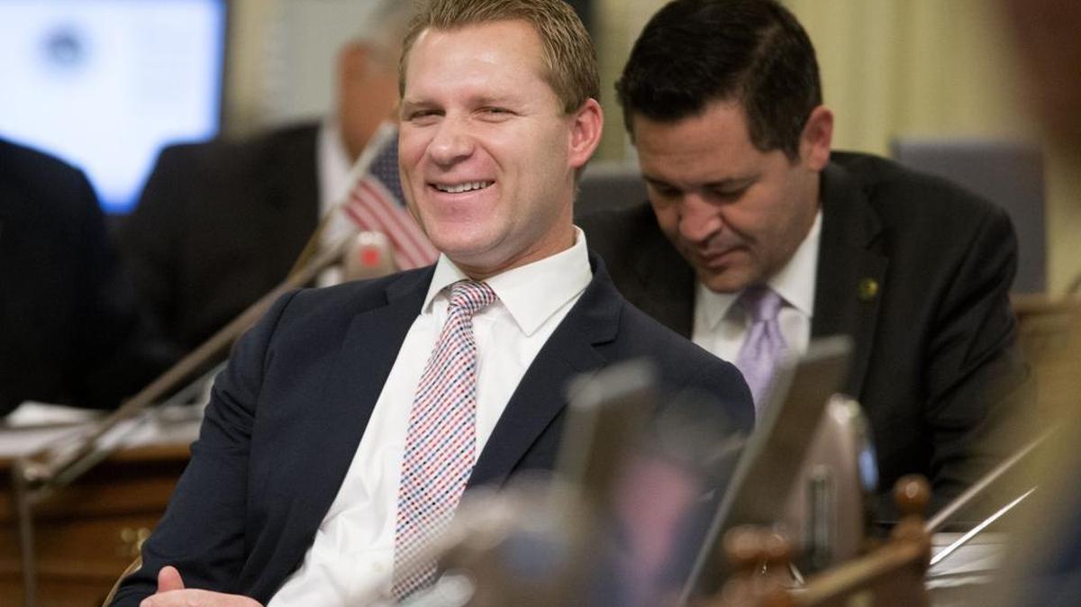 Assemblyman Chad Mayes, R-Yucca Valley, during session on May 7, 2015.