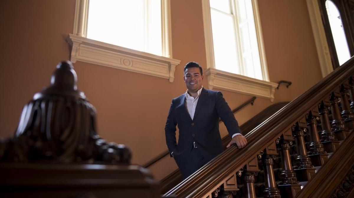 Senator Ricardo Lara, D-Bell Gardens, poses for a portrait at the State Capitol on Wednesday, Aug. 4, 2016, in Sacramento, Calif.