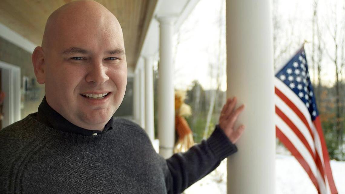 Steve Schmidt at the home of his parents in Wolfeboro, N.H., in a 2005 file photo.
