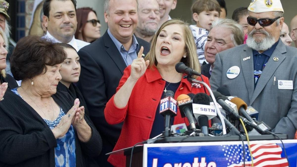 California Rep. Loretta Sanchez, D-Santa Ana, announces her candidacy for U.S. Senate during a news conference on May 14, 2015, in Santa Ana.