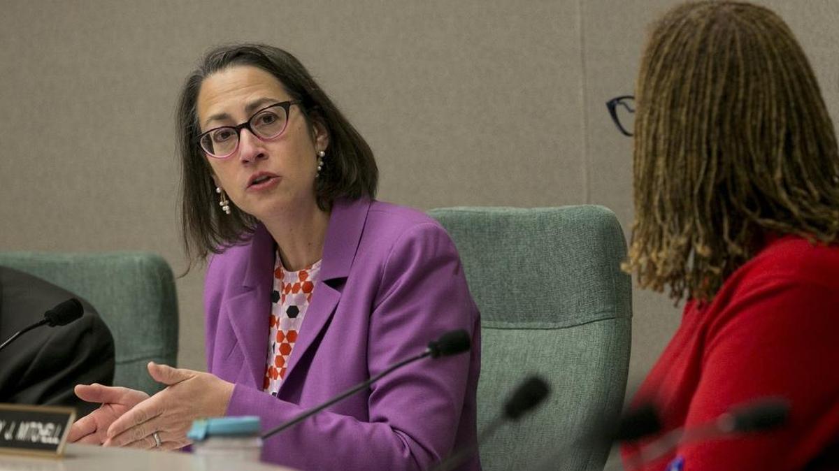 Assemblywoman Laura Friedman, D-Glendale, left, discusses the objectives of a joint legislative committee on sexual harassment prevention and response that she chairs on Jan. 24, 2018.